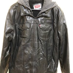 Men's Faux-Leather Jacket